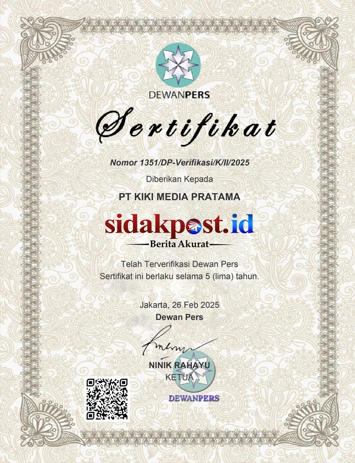 Sertifikat Dewan Pers PT KIKI MEDIA PRATAMA